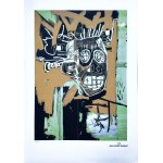 Jean-Michel Basquiat (1960-1988), Kopf in Gold II