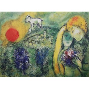 Marc Chagall (1887-1985), Milenci z Benátok, 1986