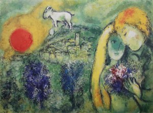 Marc Chagall (1887-1985), Kochankowie z Wenecji, 1986