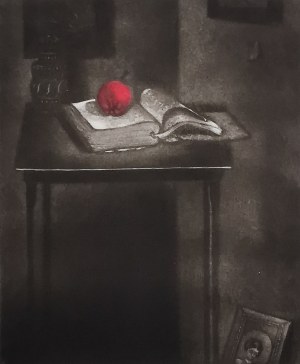 Tadeusz Jackowski (ur.1936), Martwa natura z czerwonym jabłkiem
