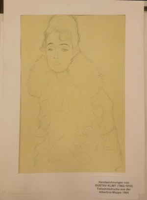 Gustav Klimt (1862-1918), Portret damy w futrze, 1964