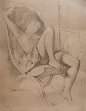 Balthus - Balthasar Kłossowski de Rola (1908-2001), Śpiąca dziewczyna, 1971