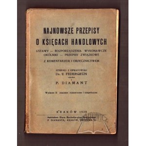 FEDERGRUEN E., Diamant P., Najnowsze przepisy o księgach handlowych.