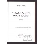 PAJĄK Henryk, Nowotwory Watykanu.