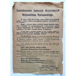 NOTICE of Military Units of the Rzeszow Province.