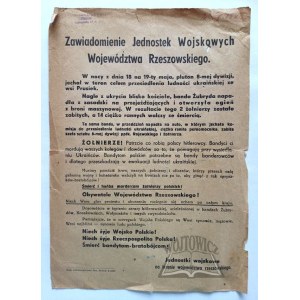 ZAWIADOMIENIE Jednostek Wojskowych Województwa Rzeszowskiego.