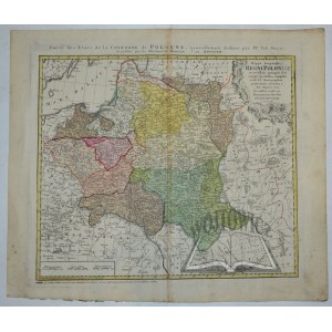 (POLSKO). Mappa geographica Regni Poloniae ex novissimis quot sunt mappis specialibus composita