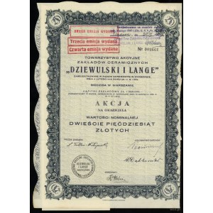Poľsko, akcia na doručiteľa v hodnote 250 zlotých, 1926, Varšava