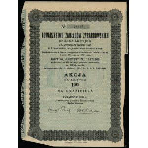 Poľsko, 2 x akcia na 100 zlotých, 1930-1934