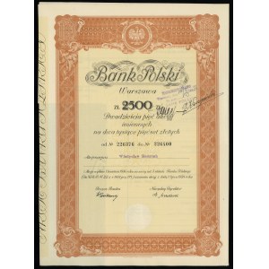 Polen, 25 Aktien zu je 100 Zloty = 2.500 Zloty, 1.04.1934, Warschau