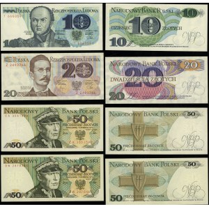 Poľsko, sada 10 bankoviek, 1975-1986