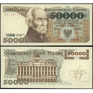 Polsko, 50 000 PLN, 1.12.1989
