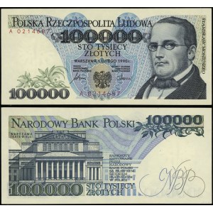 Polska, 100.000 złotych, 1.02.1990