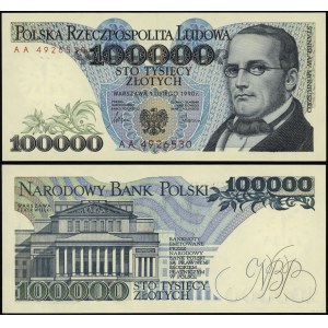 Polska, 100.000 złotych, 1.02.1990