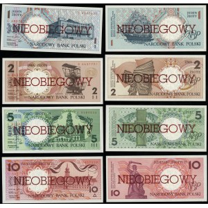 Polska, komplet nieobiegowych banknotów z serii miasta polskie, 1.03.1990