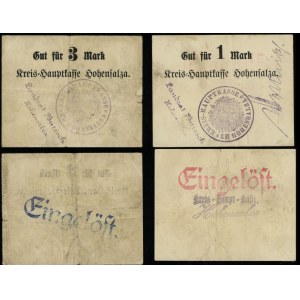 Greater Poland, set: 1 mark and 3 marks, no date (8.08.1914)