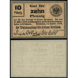 Velkopolsko, 10 fenigů, platnost od 14.09.1918 do 31.03.1920