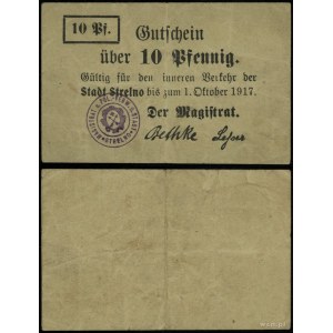 Greater Poland, 10 fenigs, valid until 1.10.1917