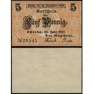 Velkopolsko, 5 fenigů, platnost od 22.06.1917 do 31.12.1918