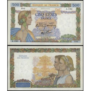 France, 500 francs, 5.12.1940
