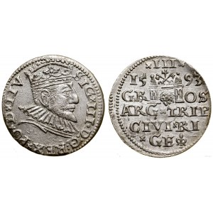Polen, Trojak, 1593, Riga