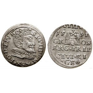 Polska, trojak, 1595, Ryga