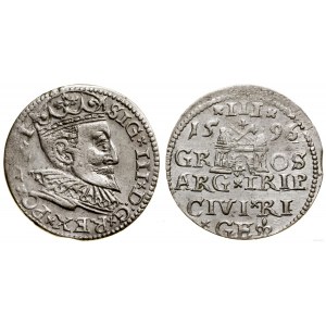 Polska, trojak, 1596, Ryga