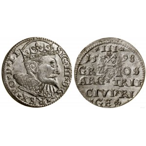 Polska, trojak, 1598, Ryga