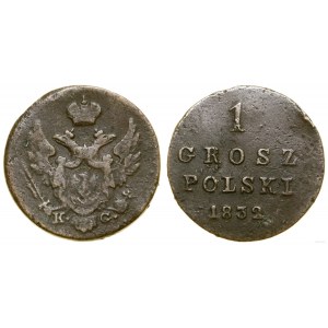 Polska, 1 grosz polski, 1832 KG, Warszawa
