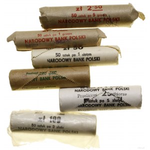 Poland, set of 6 bank rolls