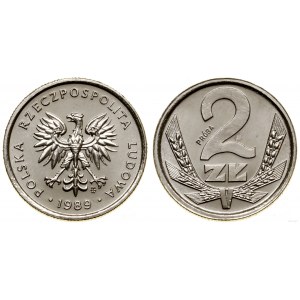 Poľsko, 2 zloté, 1989, Varšava