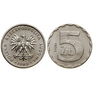 Polsko, 5 zlotých, 1989, Varšava