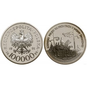 Polsko, 100 000 PLN, 1991, Varšava