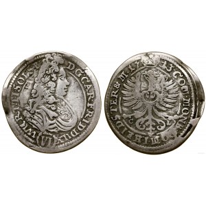 Slezsko, 6 krajcars, 1713 CVL, Olesnica