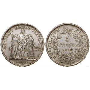 France, 5 francs, 1873 A, Paris