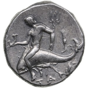Calabria, Tarentum AR Didrachm or Nomos - c. 272-240 BC