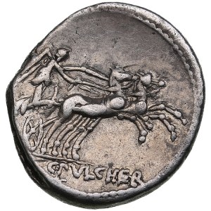 Roman Republic AR Denarius - C. Claudius Puleher (c. 110-109 BC)