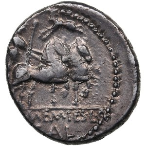 Roman Republic AR Denarius - L. and C. Memmius L. f. Galeria (87 BC)
