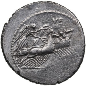 Roman Republic AR Denarius - L. Julius Bursio (c. 85 BC)