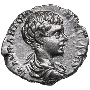Roman Empire AR Denarius (AD 197) - Caracalla, as Caesar (AD 196-198)