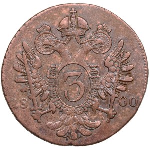 Austria 3 Kreuzer 1800 S - Francis II (1792-1806)