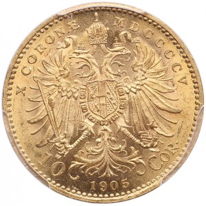 Austria 10 Corona 1905 - Franz Joseph I (1848-1916) - PCGS MS62
