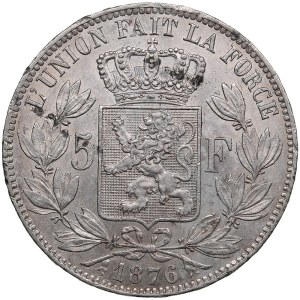 Belgium 5 Francs 1876 - Léopold II (1865-1909)