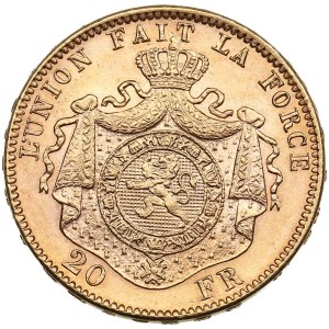 Belgium 20 Francs 1878 - Léopold II (1865-1909)