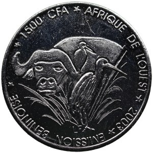 Benin 1500 Francs CFA / 1 Africa 2003