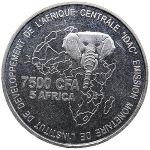 Cameroon 7500 Francs CFA / 5 Africa 2006