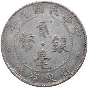 China, Kwang-Tung 20 cents 1920