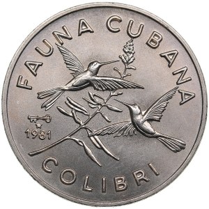 Cuba 1 Peso 1981 - Emerald Hummingbird