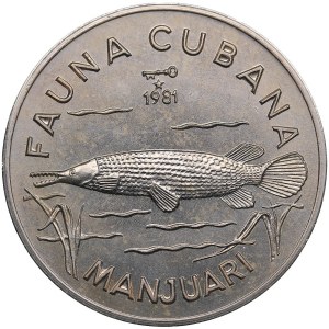 Cuba 1 Peso 1981 - Giant Gar Fish