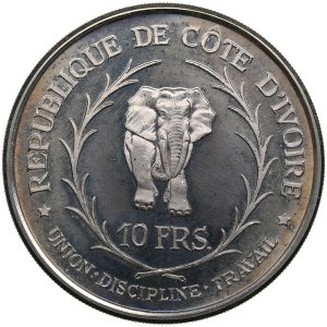 Ivory Coast 10 Francs CFA 1966 - Félix Houphouët-Boigny
